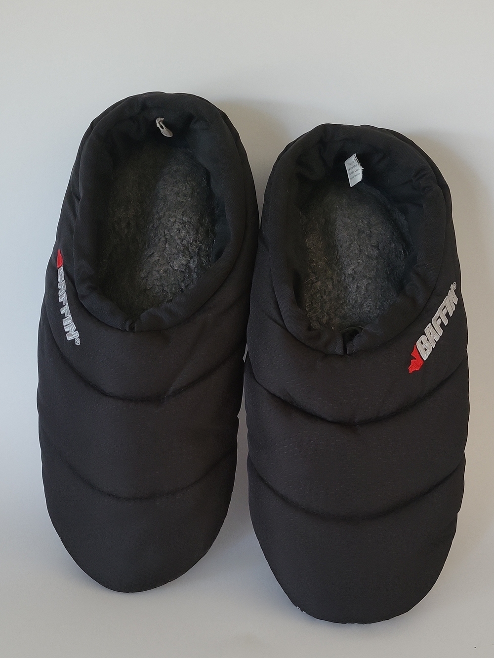 Baffin Cush Unisex Black Quilted Hybrid Slippers Booties
